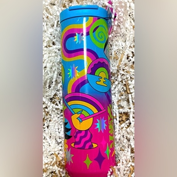 Starbucks Tim Singleton Pride Hot Cup Stainless Tumbler Holographic New 2023 - Picture 5 of 8